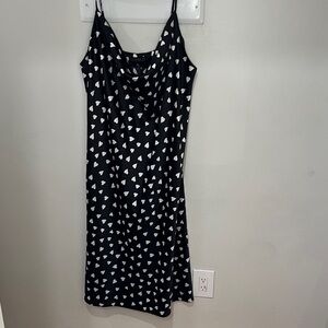 Eloquii Black Dress with White Heart Pattern